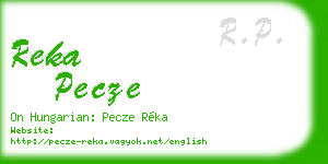 reka pecze business card